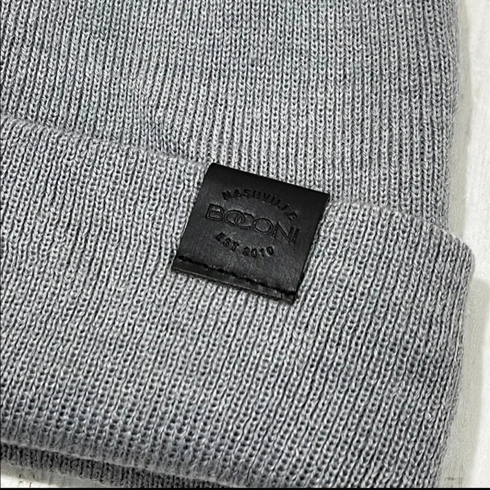 Boconi Gray Unisex Beanie - Picture 2 of 3
